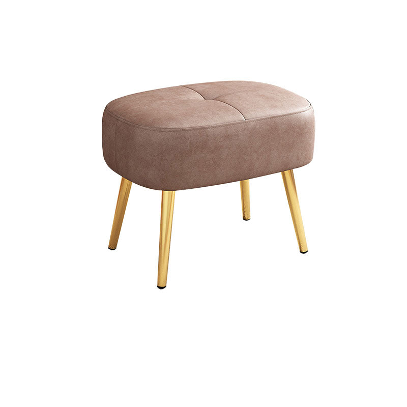 Solid Color Leather Standard Stool Modern Style Simple Household Rectangular Stool