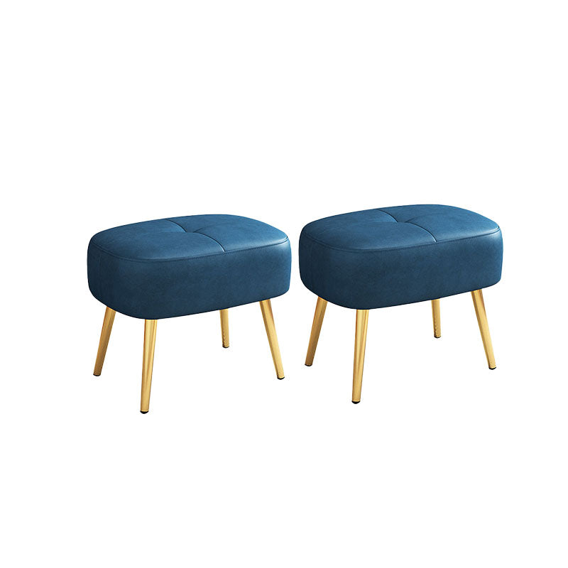 Solid Color Leather Standard Stool Modern Style Simple Household Rectangular Stool