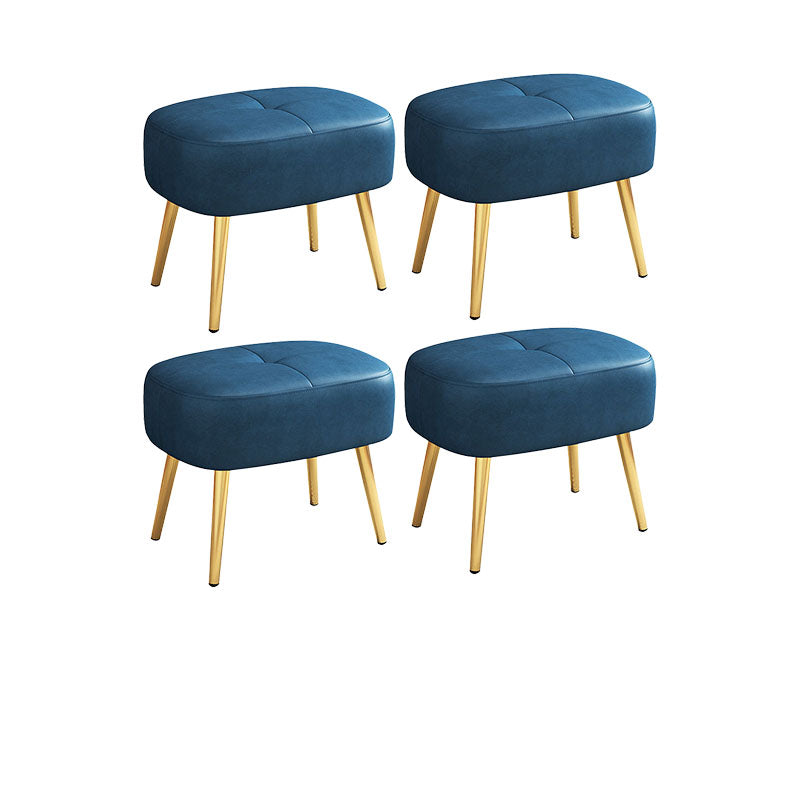 Solid Color Leather Standard Stool Modern Style Simple Household Rectangular Stool