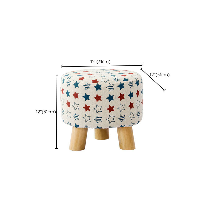 Cotton Standard Stool Modern Style Simple Household Round Stool