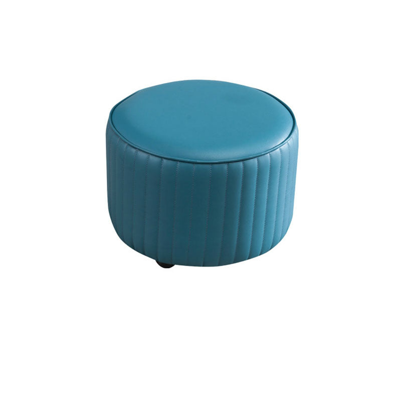 Leather Standard Stool Modern Style Simple Household Round Footstool