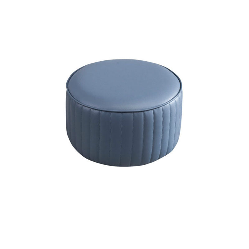 Leather Standard Stool Modern Style Simple Household Round Footstool