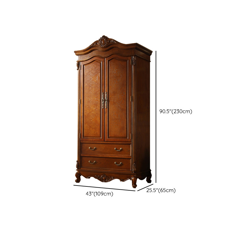 French Country Style Wardrobe Armoire Wood Wardrobe for Bedroom
