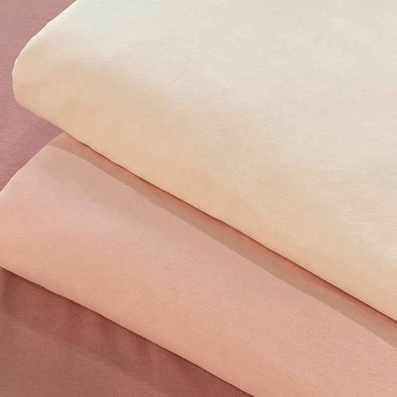 Solid Color Bed Sheet Set 100 Cotton Breathable Bed Sheet Set with Wrinkle Resistant