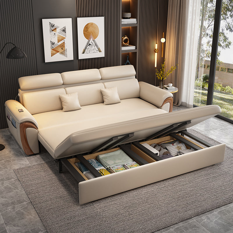 White Futon Sleeper Sofa Bed Pillow Included Convertible Sofas