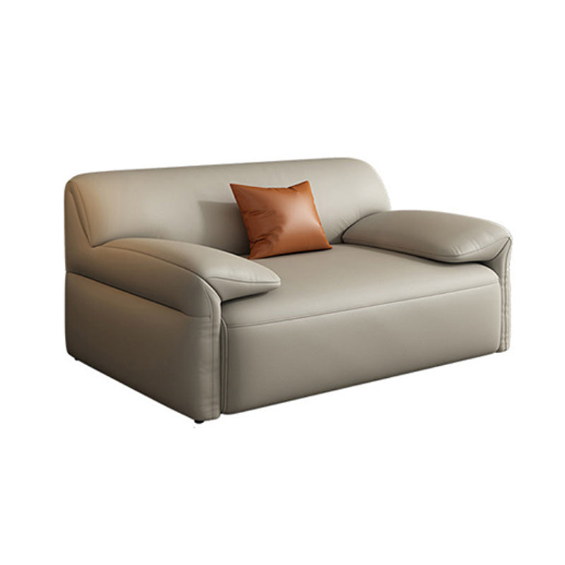 41" Wide Scandinavian Sleeper Sofa Futon Leather Storage Sleeper Sofa