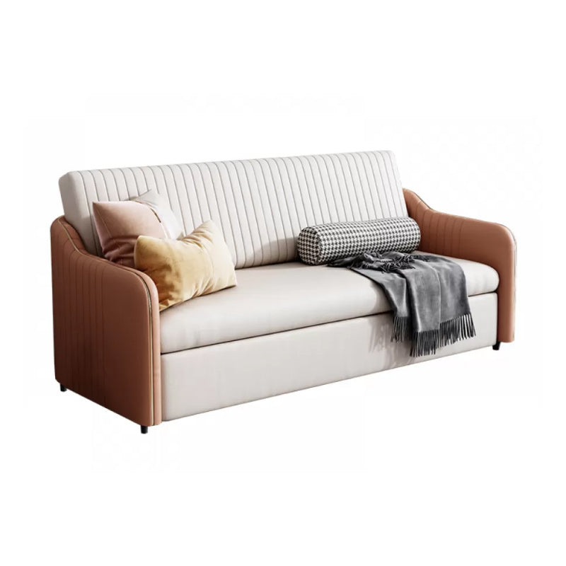 37" Wide Glam Sleeper Sofa Futon Foldable Pillow Included Sleeper Sofa