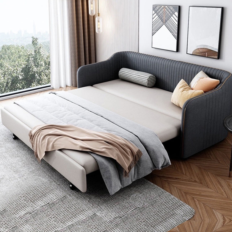 37" Wide Glam Sleeper Sofa Futon Foldable Pillow Included Sleeper Sofa