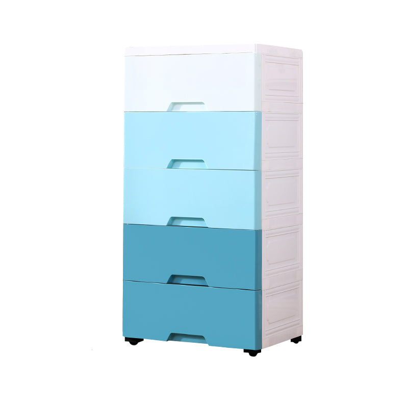 Contemporary Vertical Kids Dressers Plastic Nursery Dresser with Drawers for Bedroom