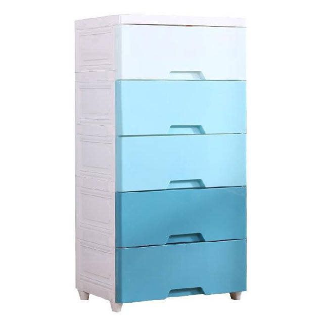 Contemporary Vertical Kids Dressers Plastic Nursery Dresser with Drawers for Bedroom