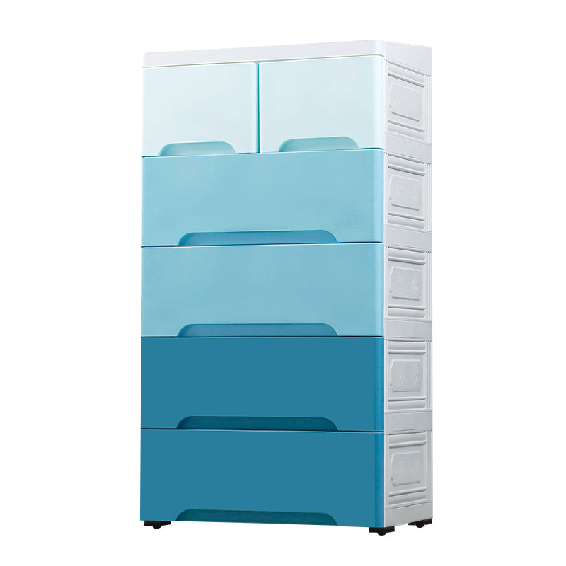 Contemporary Vertical Kids Dressers Plastic Nursery Dresser with Drawers for Bedroom