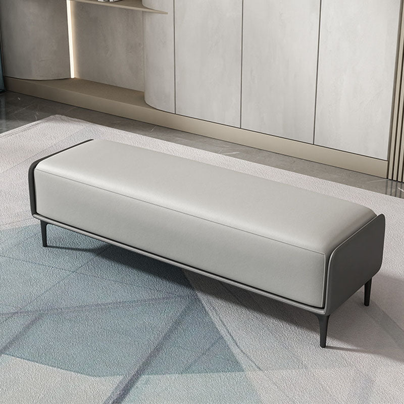 Modern Entryway Bench Cushioned Metal Entryway and Bedroom Bench , 16 inch Wide
