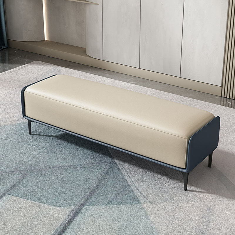 Modern Entryway Bench Cushioned Metal Entryway and Bedroom Bench , 16 inch Wide