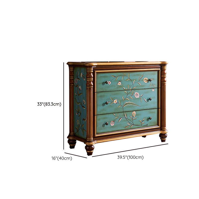 Traditional Storage Chest Dresser Solid Wood Dresser , 15.6 Inch W