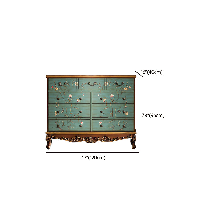 Traditional Storage Chest Dresser Solid Wood Dresser , 15.6 Inch W