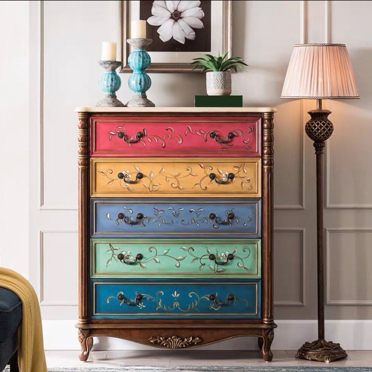 Traditional Storage Chest Solid Wood Storage Chest Dresser , 13.65 Inch W