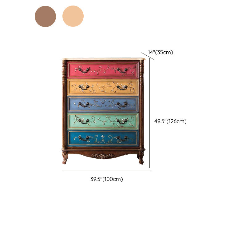 Traditional Storage Chest Solid Wood Storage Chest Dresser , 13.65 Inch W