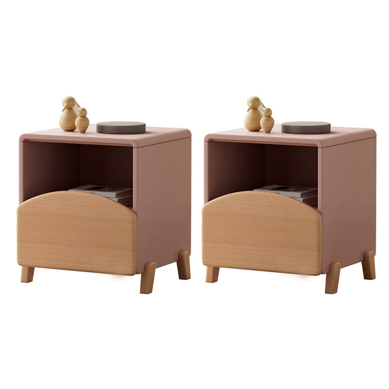 Modern1 Drawer Standard Nightstand Solid Wood Kids Bedside Table