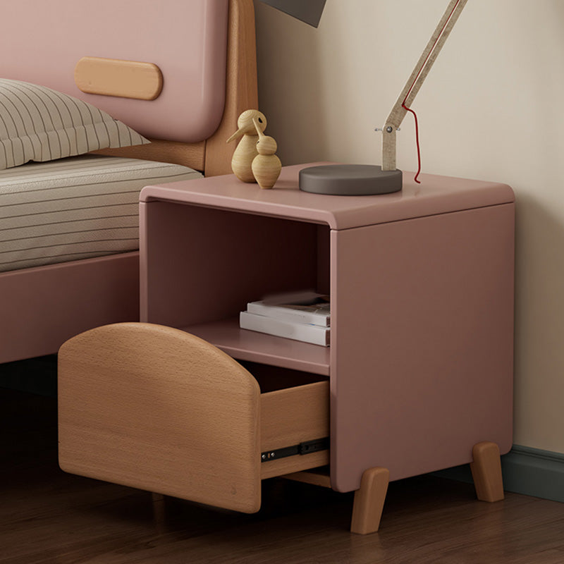 Modern1 Drawer Standard Nightstand Solid Wood Kids Bedside Table