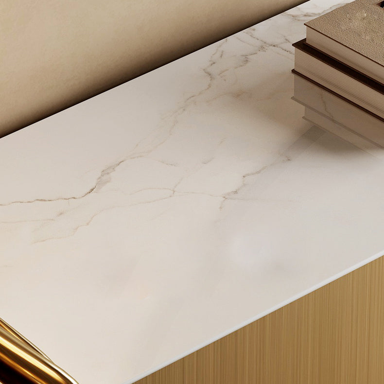 Glam Metal Console Accent Table Golden Console Sofa Table for Hall