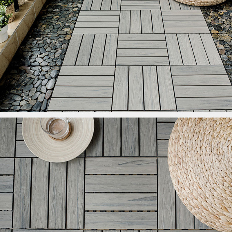 Square Decking Tiles Interlocking Striped Pattern Deck Plank