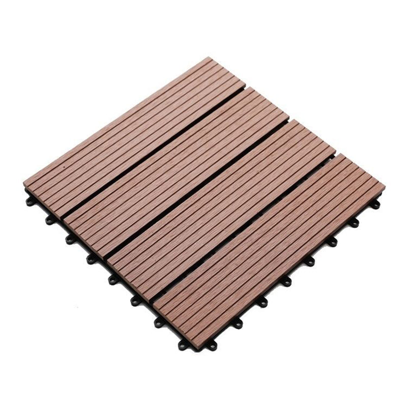 Striped Pattern Decking Tiles Interlocking Square Deck Plank Outdoor Patio