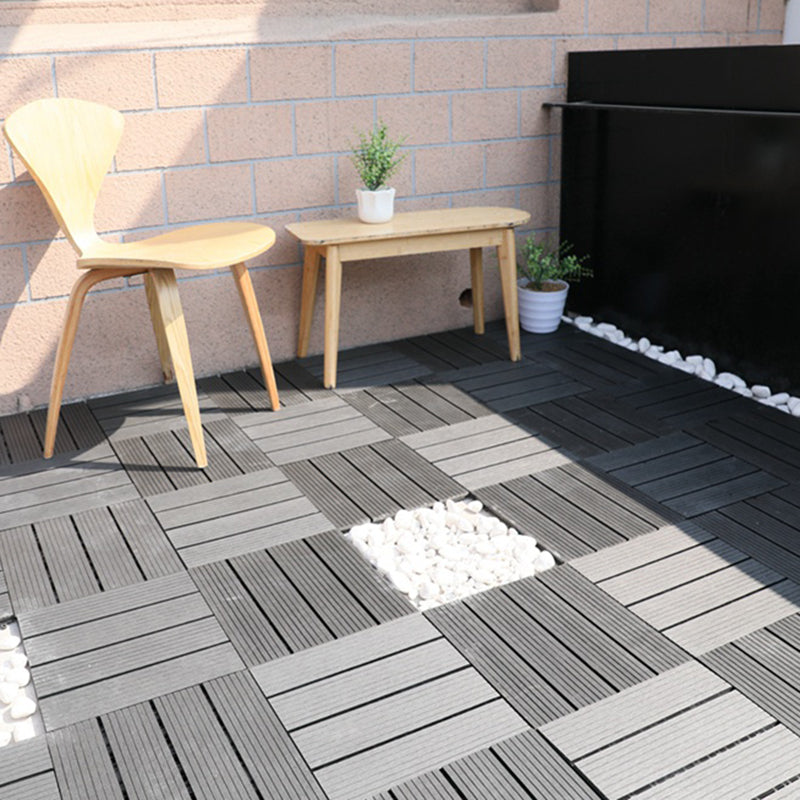 Striped Pattern Decking Tiles Interlocking Square Deck Plank Outdoor Patio