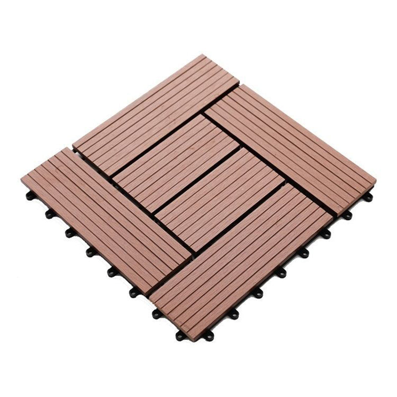 Striped Pattern Decking Tiles Interlocking Square Deck Plank Outdoor Patio