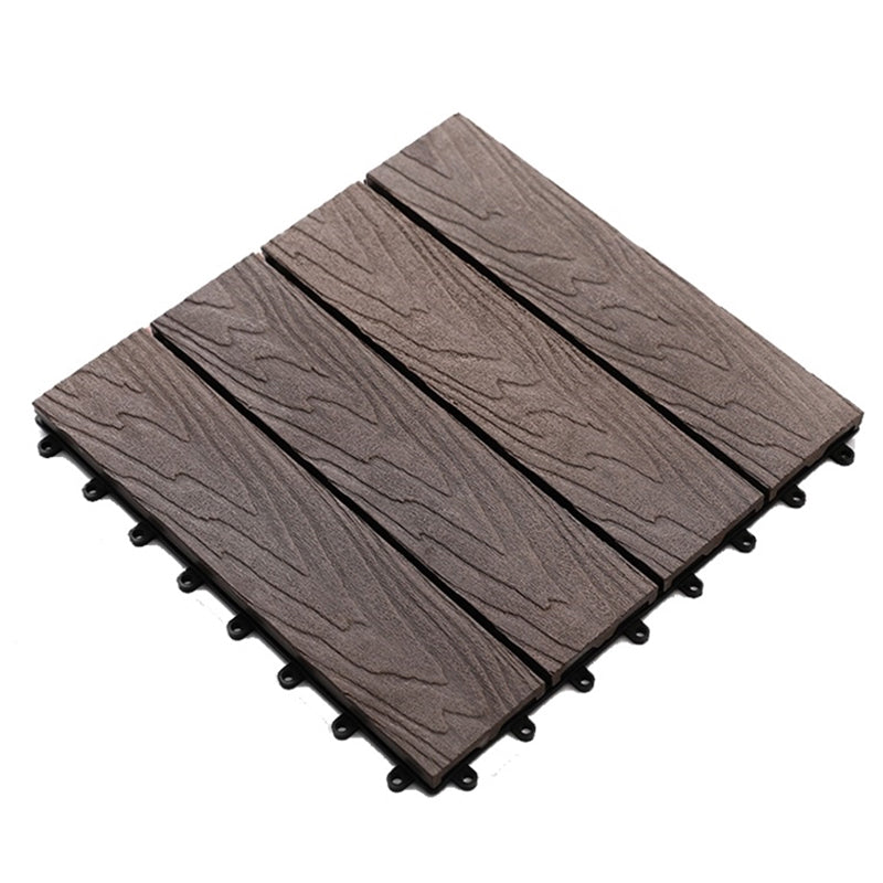 Striped Pattern Decking Tiles Interlocking Square Deck Plank Outdoor Patio