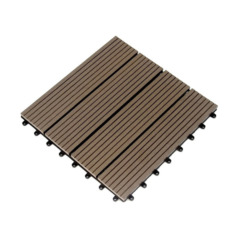 Striped Pattern Decking Tiles Interlocking Square Deck Plank Outdoor Patio