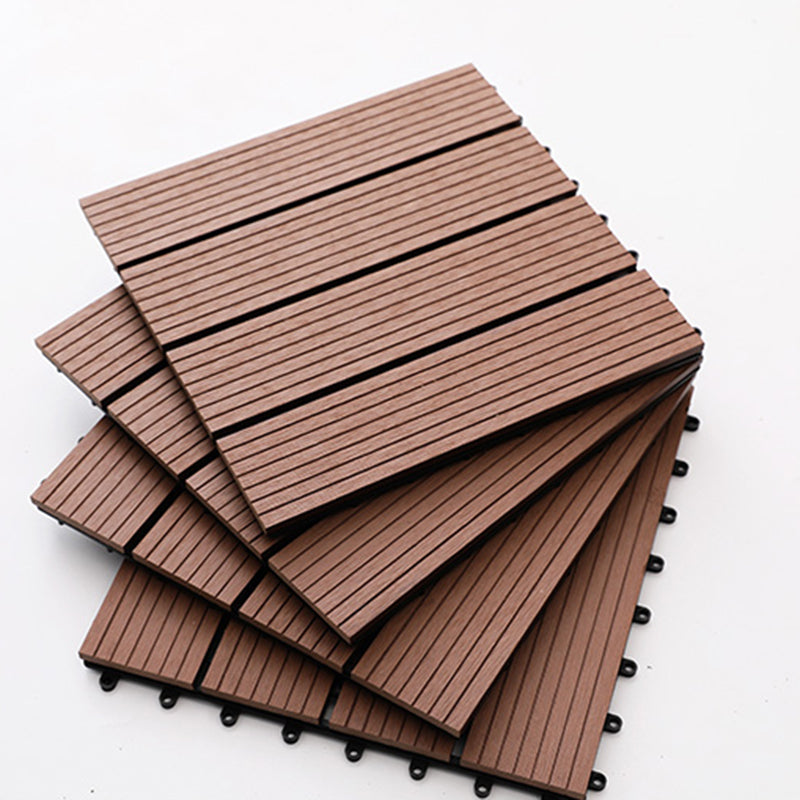 Striped Pattern Decking Tiles Interlocking Square Deck Plank Outdoor Patio