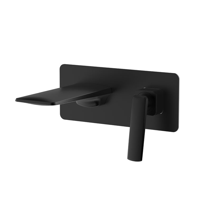Waterfall Wall Mounted Bathroom Faucet Modern Lavatory Faucet