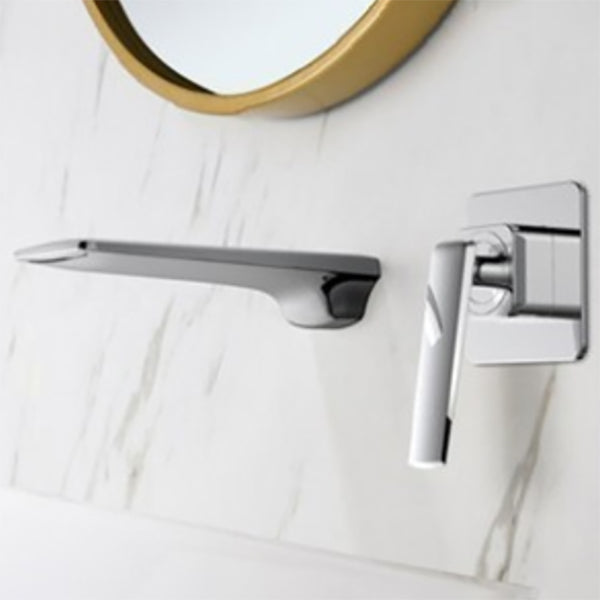 Waterfall Wall Mounted Bathroom Faucet Modern Lavatory Faucet