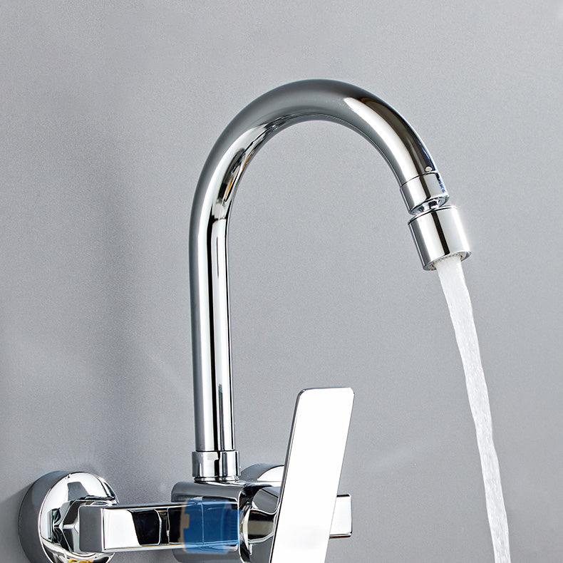 Contemporary Centerset Bathroom Faucet Single Handle Swivel Spout Circular Faucet