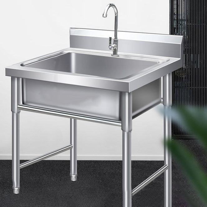Modern Style Stainless Steel Sink with Strainer Drop-In Kitchen Sink