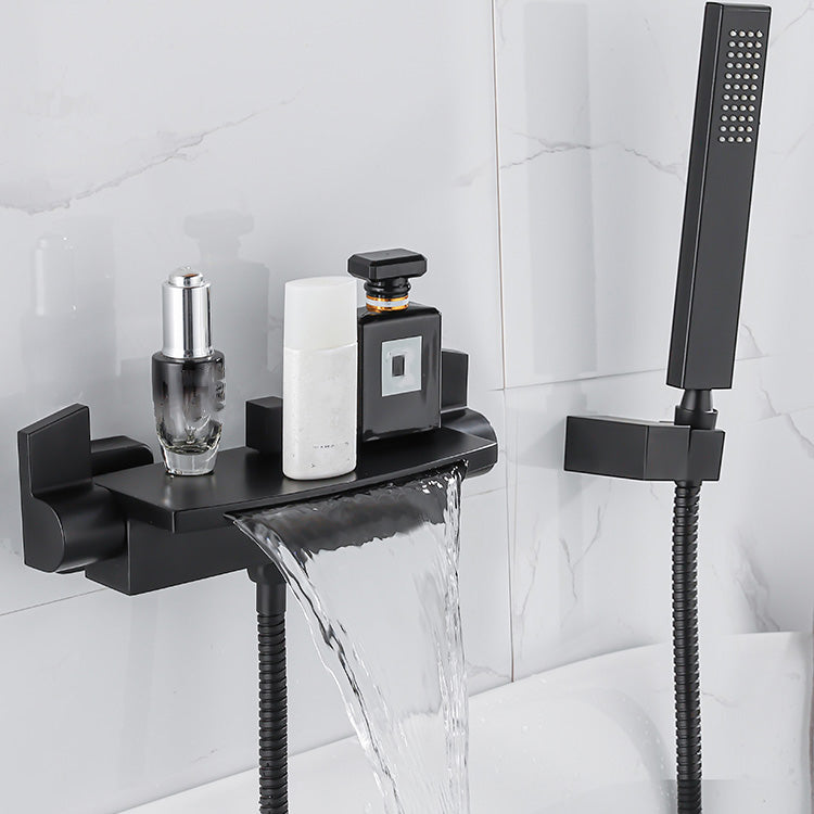 Two Handle Bathroom Faucet Wall Mounted Fixed Tub Faucet Trim