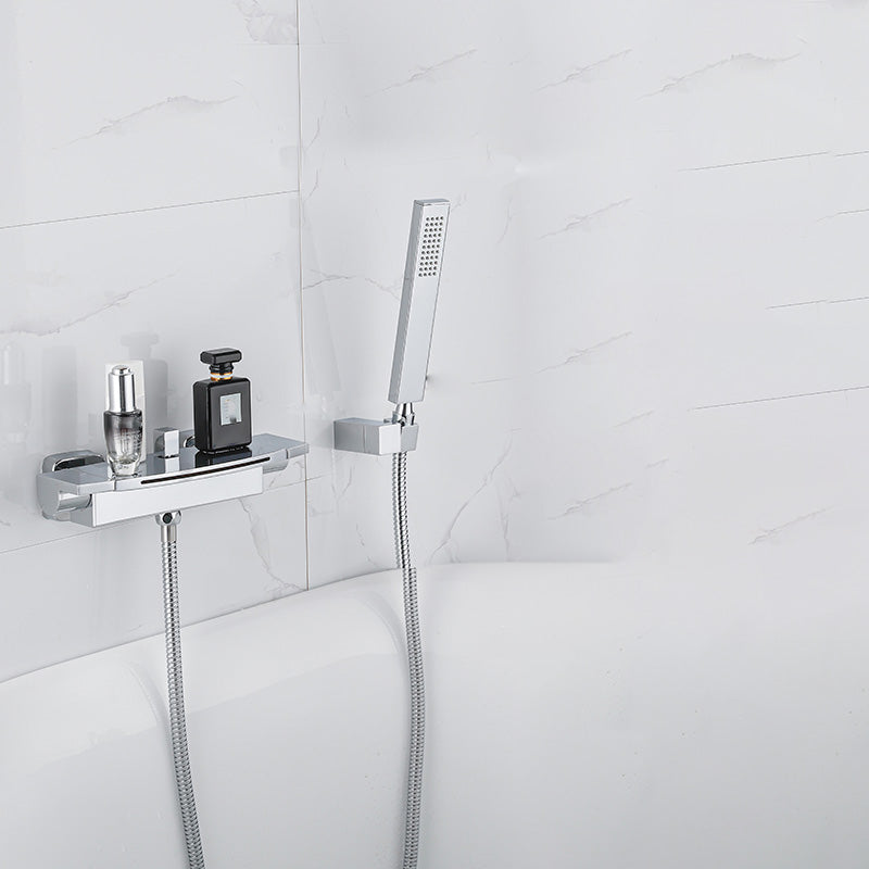 Two Handle Bathroom Faucet Wall Mounted Fixed Tub Faucet Trim