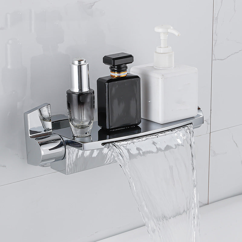 Two Handle Bathroom Faucet Wall Mounted Fixed Tub Faucet Trim