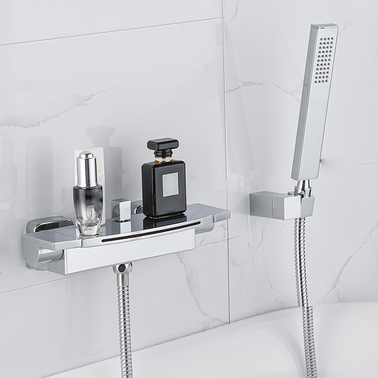 Two Handle Bathroom Faucet Wall Mounted Fixed Tub Faucet Trim