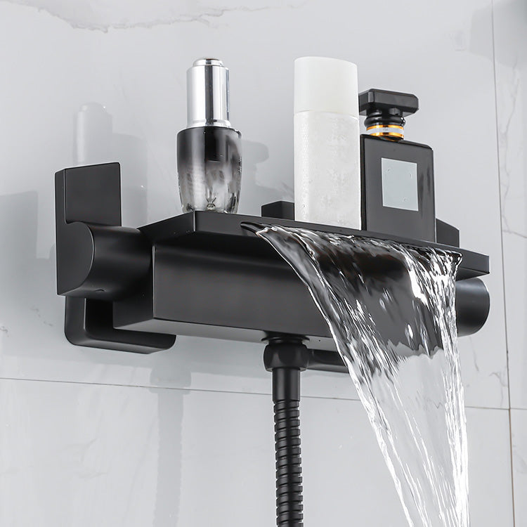 Two Handle Bathroom Faucet Wall Mounted Fixed Tub Faucet Trim