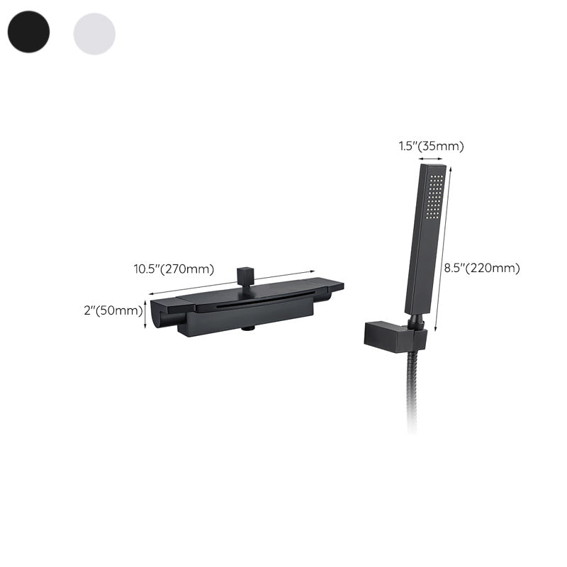 Two Handle Bathroom Faucet Wall Mounted Fixed Tub Faucet Trim