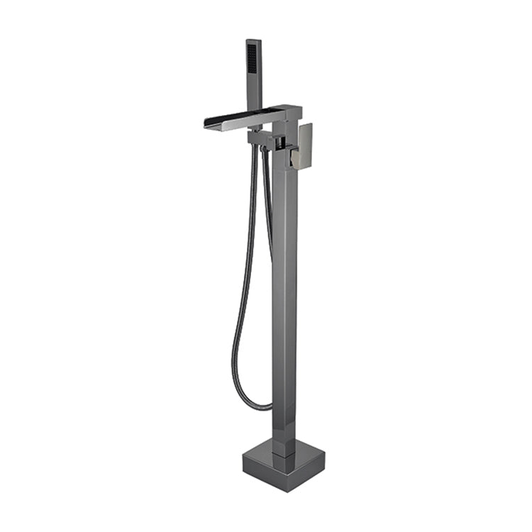 Floor Mounted Bronzel Freestanding Tub Filler Single Handle Freestanding Faucet with Hose