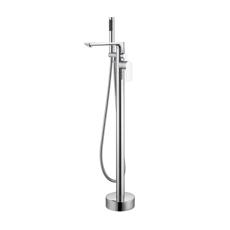 Floor Mounted Bronzel Freestanding Tub Filler Single Handle Freestanding Faucet with Hose