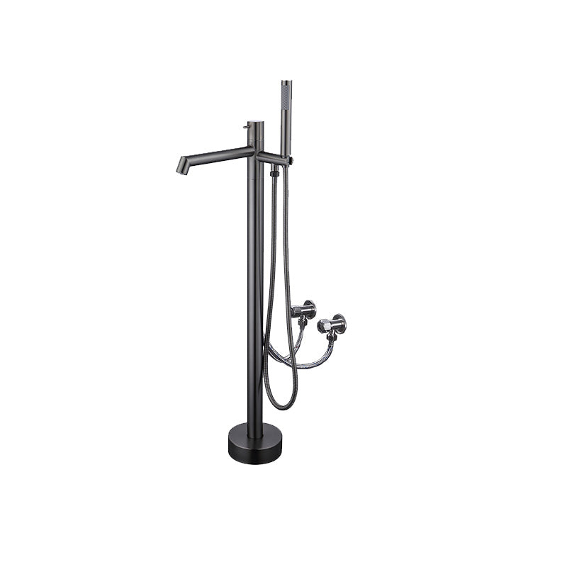 Floor Mounted Bronze Freestanding Tub Filler Single Handle Freestanding Tub Filler Trim
