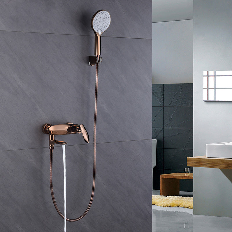 Wall Mounted Modern Round Metal Shower Brass Shower Head Shower Faucet
