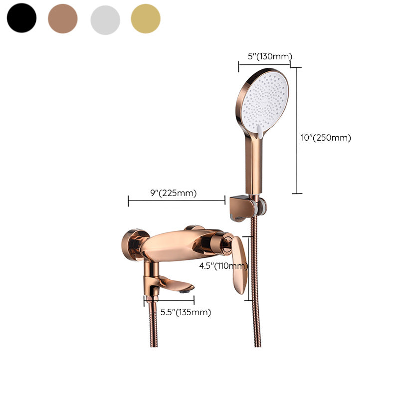 Wall Mounted Modern Round Metal Shower Brass Shower Head Shower Faucet