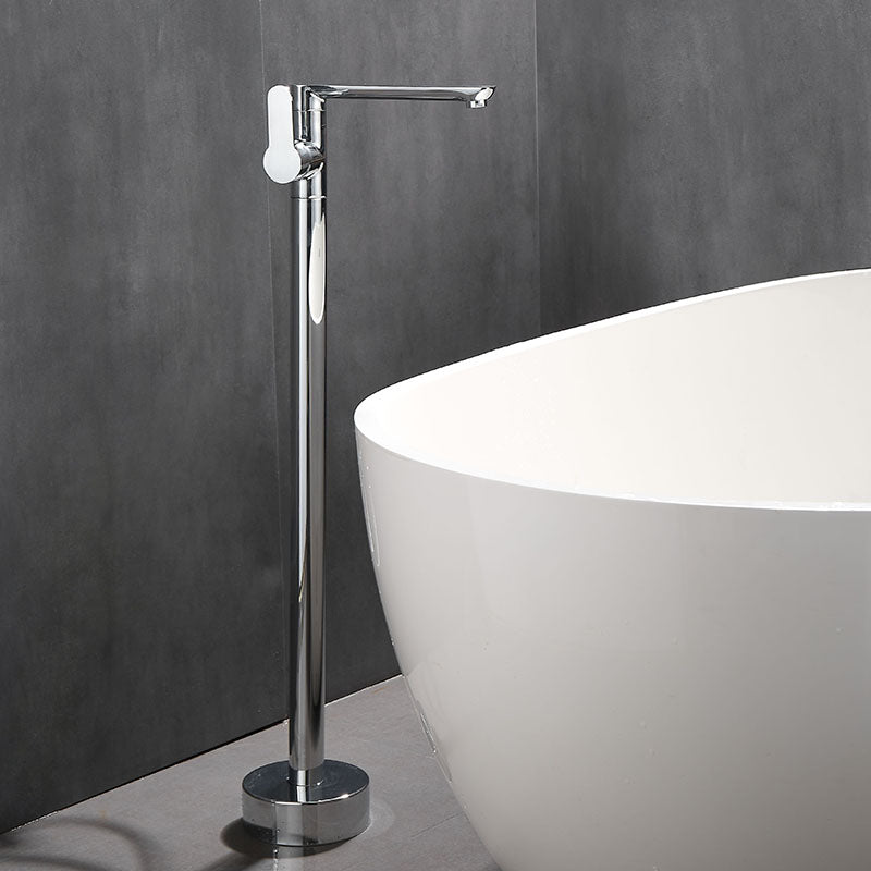 Modern Floor Bronze Freestanding Tub Filler Swivel Freestanding Faucet