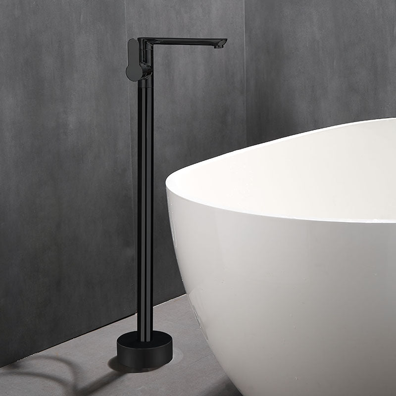 Modern Floor Bronze Freestanding Tub Filler Swivel Freestanding Faucet