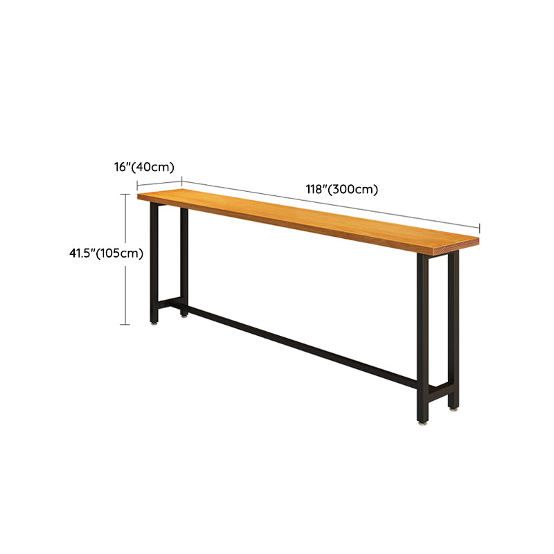 Industrial Rectangle Pub Table Set 1/4/6/7 Pieces Solid Wood Bar Set for Indoor