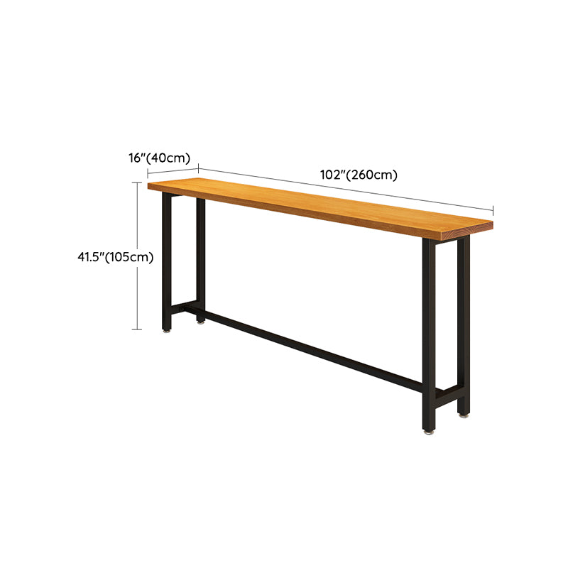 Industrial Rectangle Pub Table Set 1/4/6/7 Pieces Solid Wood Bar Set for Indoor
